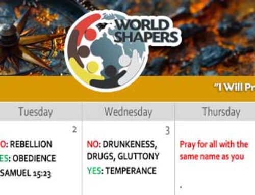 World Shapers Club January 2024 Prayer Calendar