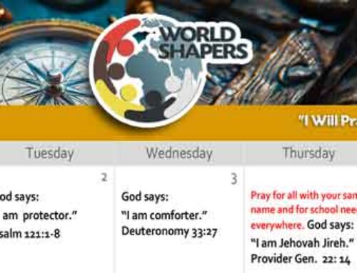 World Shapers April 2024 Prayer Calendar
