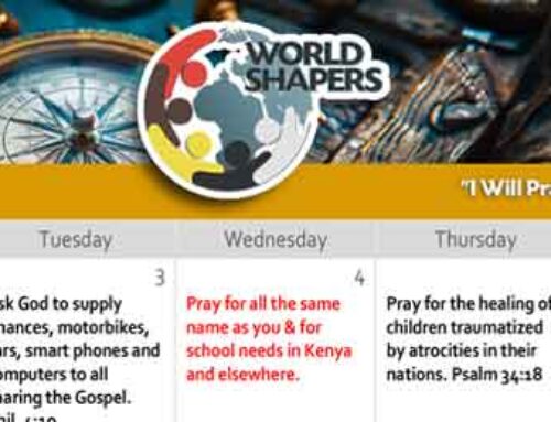 World Shapers September 2024 Prayer Calendar