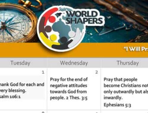 World Shapers October 2024 Prayer Calendar